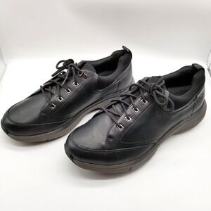 Clarks Men's Wave 2 Vibe Casual Shoes Sneakers Size US 13 Black Leather